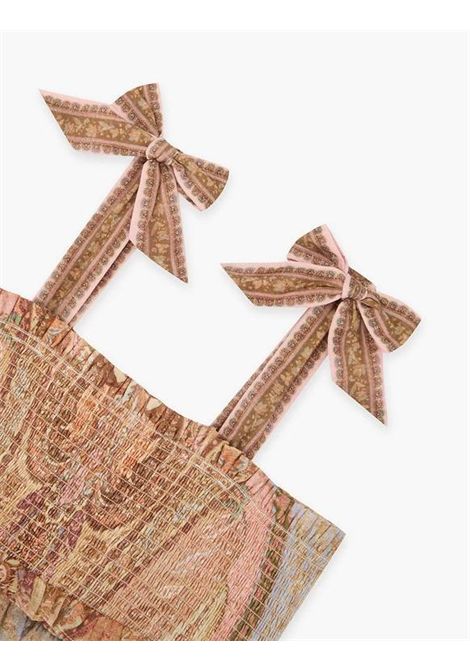 Abito a balze ZIMMERMANN KIDS | 8936DRS261TAPESTRY SAND MULTI